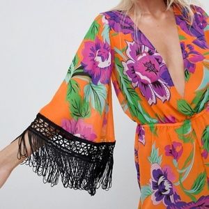 NWT ASOS Festival Coachella Fringe Romper
